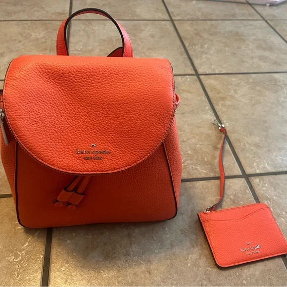 Kate Spade Backpack Coral/orange Kate Spade New York Leila Medium Flap Backpack | Brixton Baker main image 2